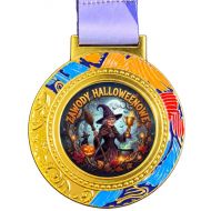   Medal Halloween 1/ 65mm, wstążka 25mm PROMOCJA  - medal_niebieski_halloween_5.jpg
