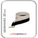 WSTĄŻKA DO MEDALU 22 mm czarno-biała  K 02628