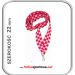 WSTĄŻKA  DO  MEDALU 22 mm BIAŁO-CZERWONA SZACHOWNICA K 02637